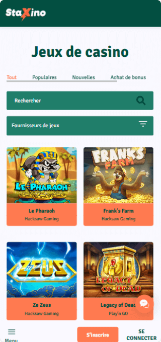 Staxino Casino mobile