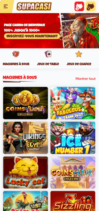 Supacasi Casino mobile