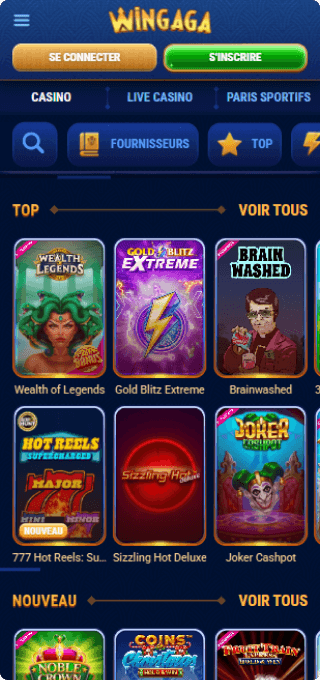 Wingaga Casino mobile