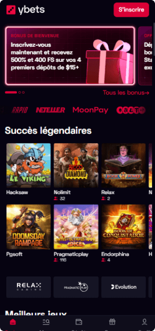 Ybets Casino mobile