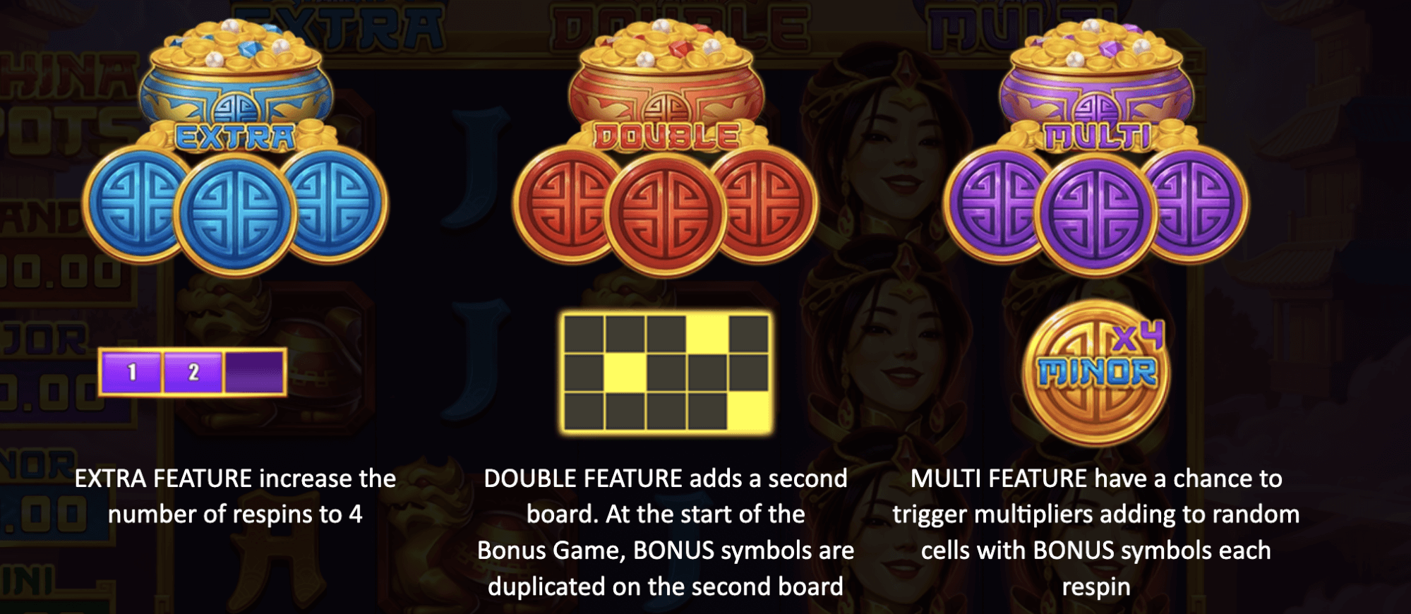 3 China Pots Jeu Bonus