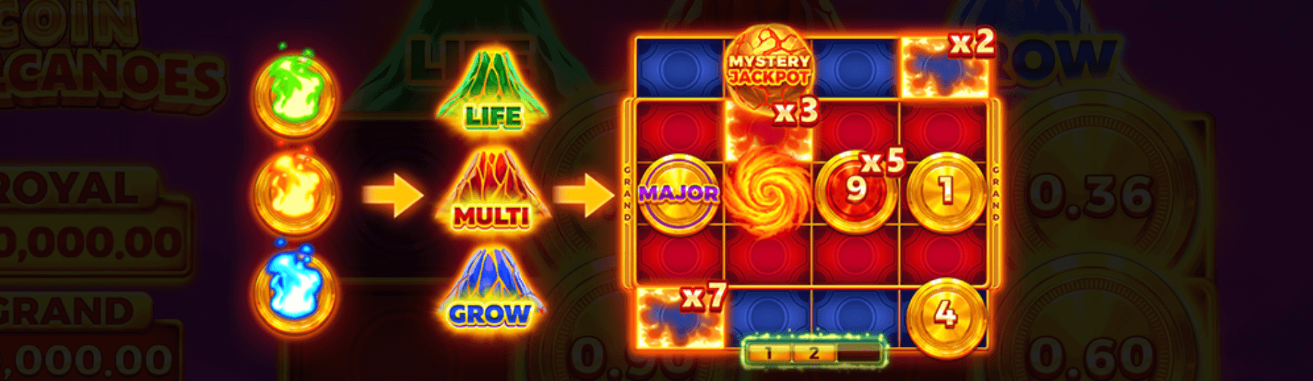 3 Coin Volcanoes Bonus