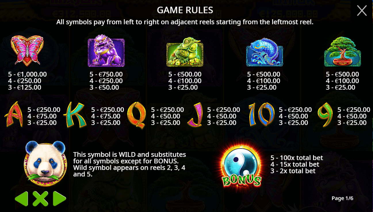 Panda's Fortune 2 Symboles