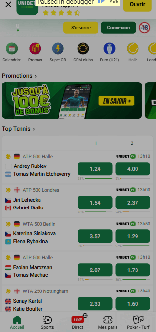 Unibet Casino mobile