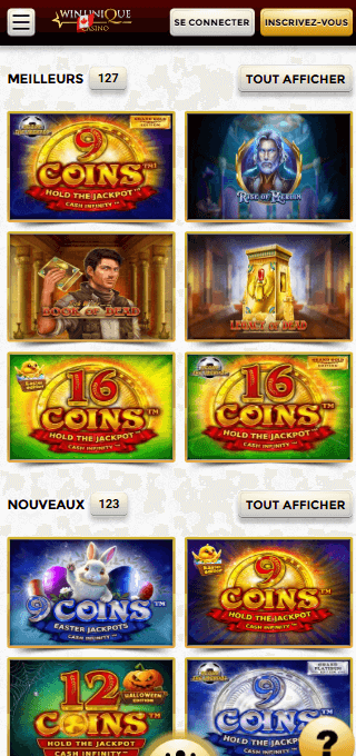 Win Unique Casino mobile