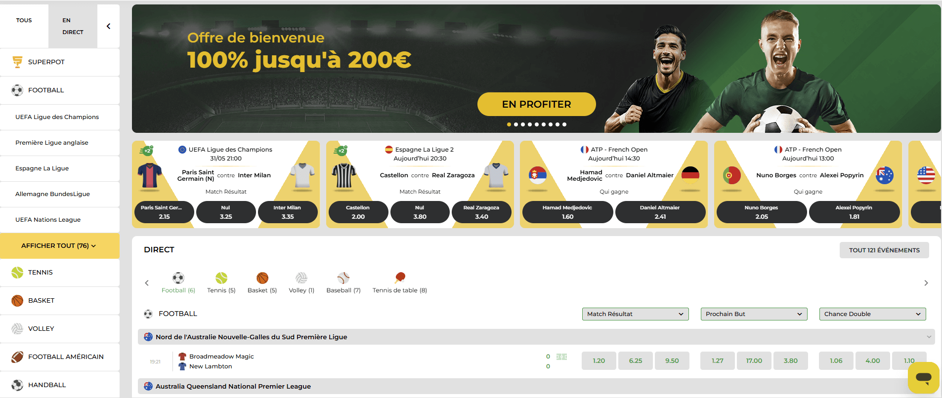 Winmega Casino Paris Sportifs