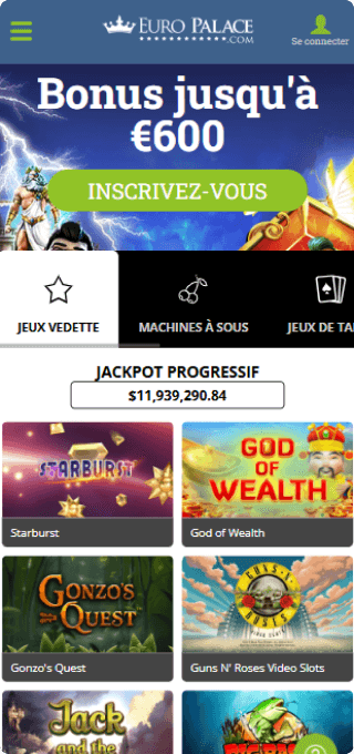 Euro Palace Casino mobile