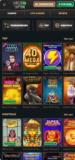 Herospin Casino mobile