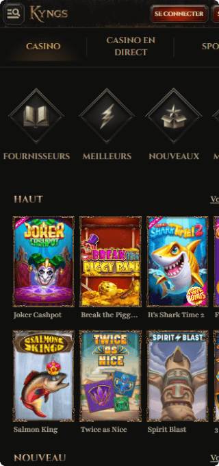 Kyngs Casino mobile