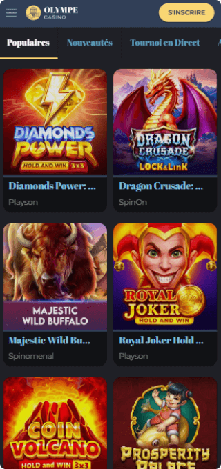 Olympe Casino mobile