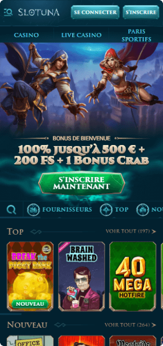 Slotuna Casino mobile