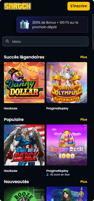 Snatch Casino mobile