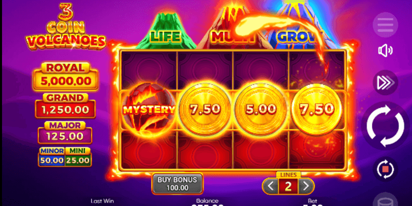 3 coin volcanoes