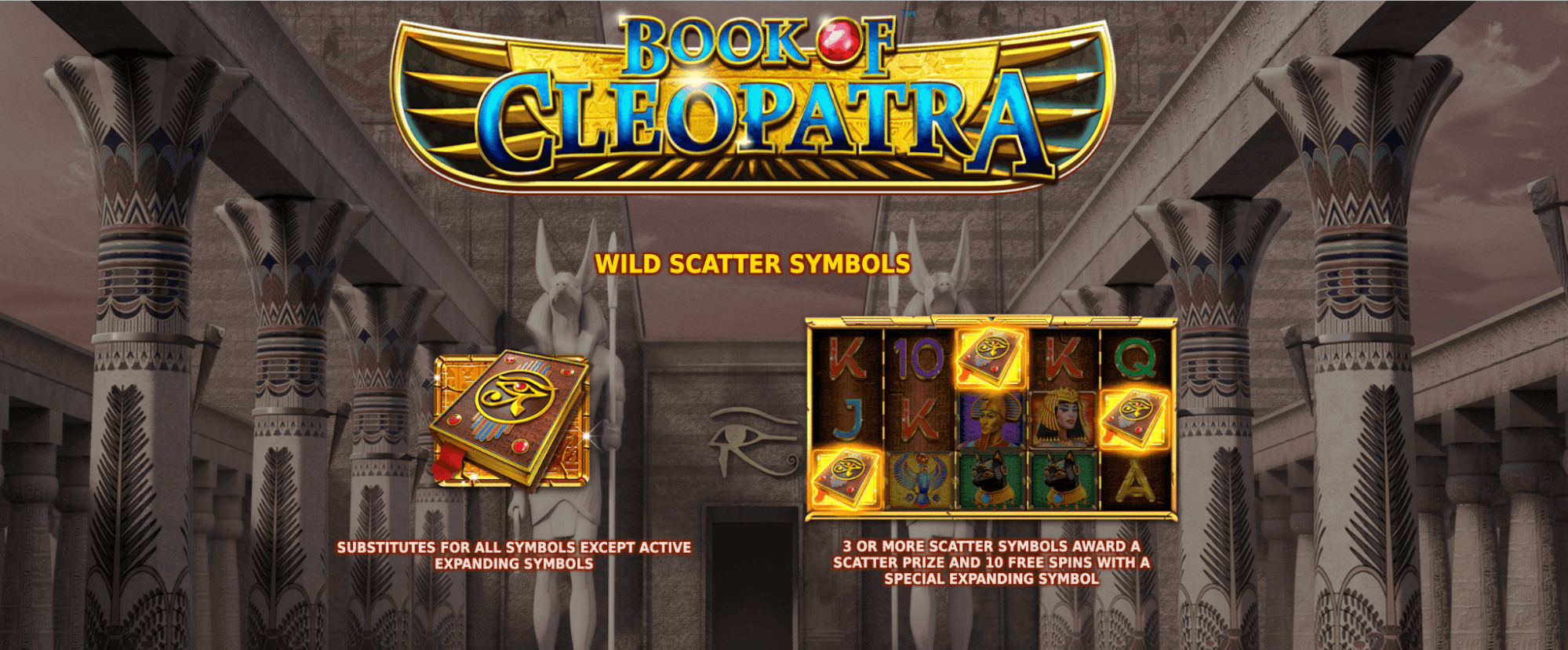 Machine à sous Book of Cleopatra