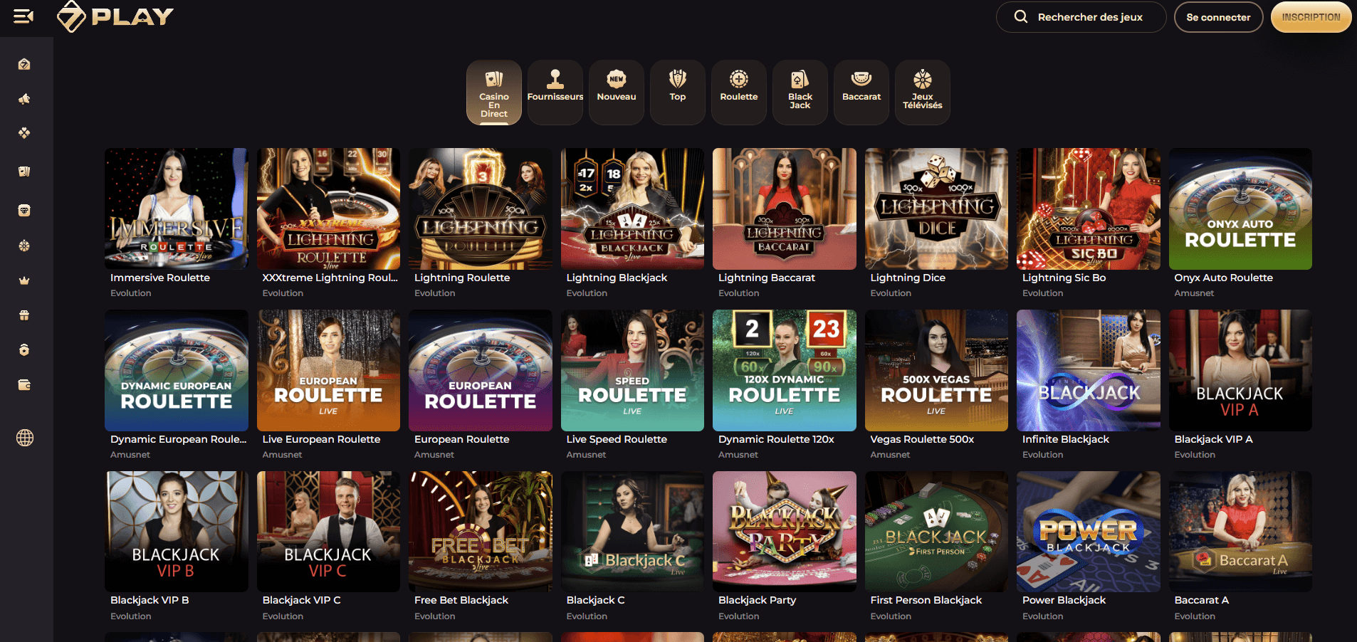 SevenPlay Casino en Direct