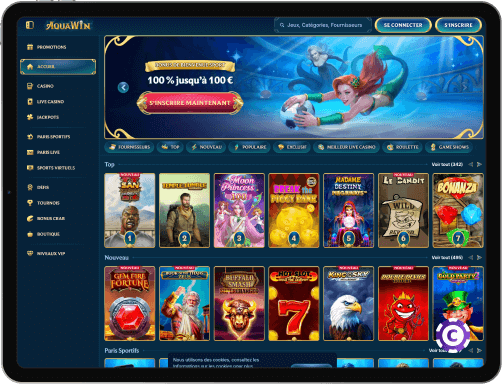 AquaWin Casino jeux
