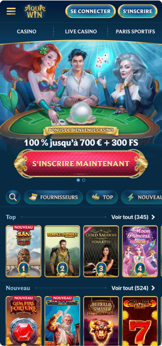 AquaWin Casino mobile