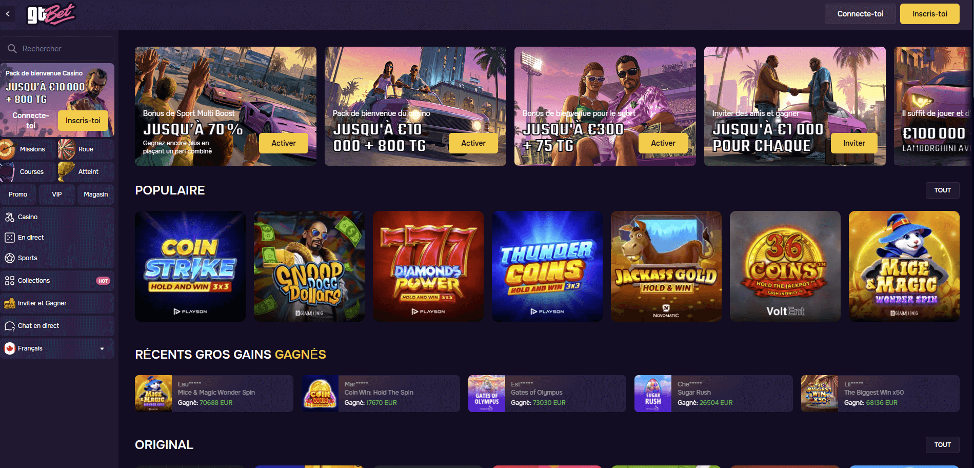 Avis GtBet Casino