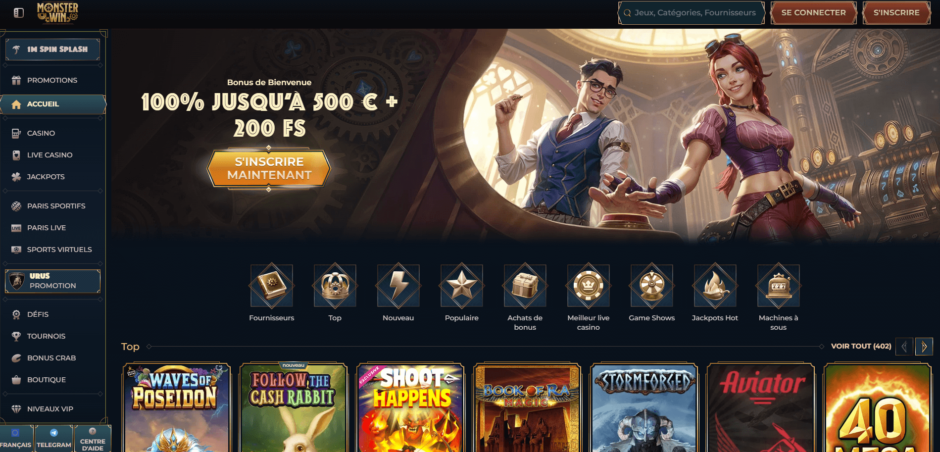 Avis MonsterWin Casino
