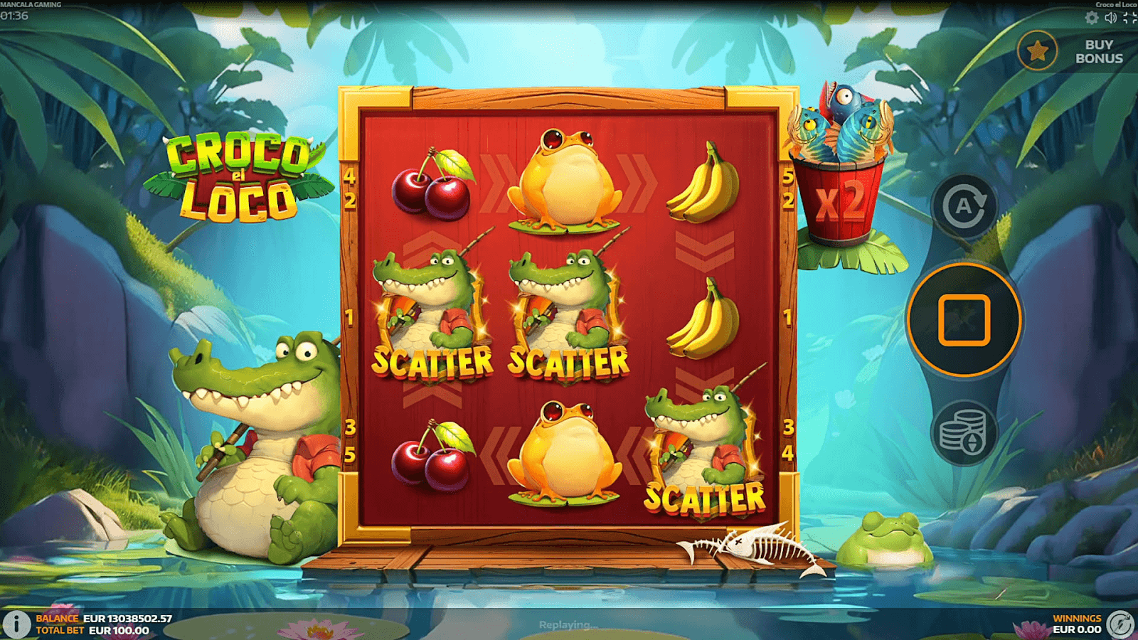 Croco el Loco Symboles