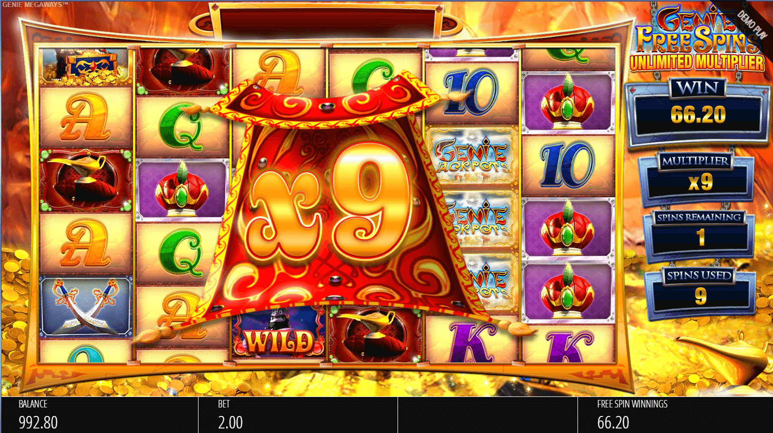Genie Jackpots Megaways Free Spins