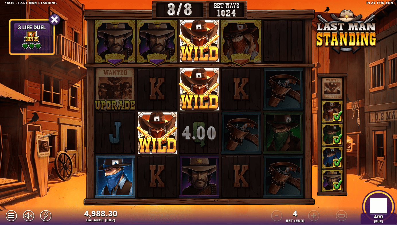 Last Man Standing Free Spins