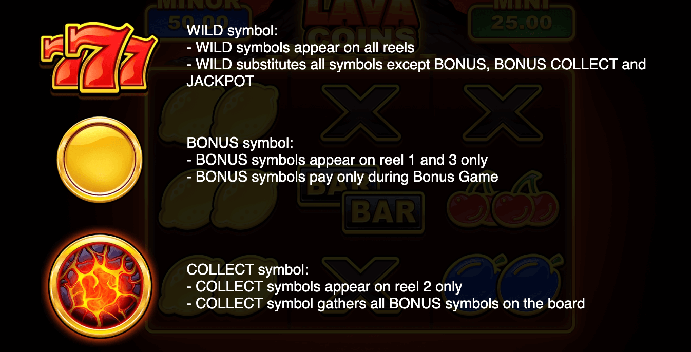 Lava Coins Symboles