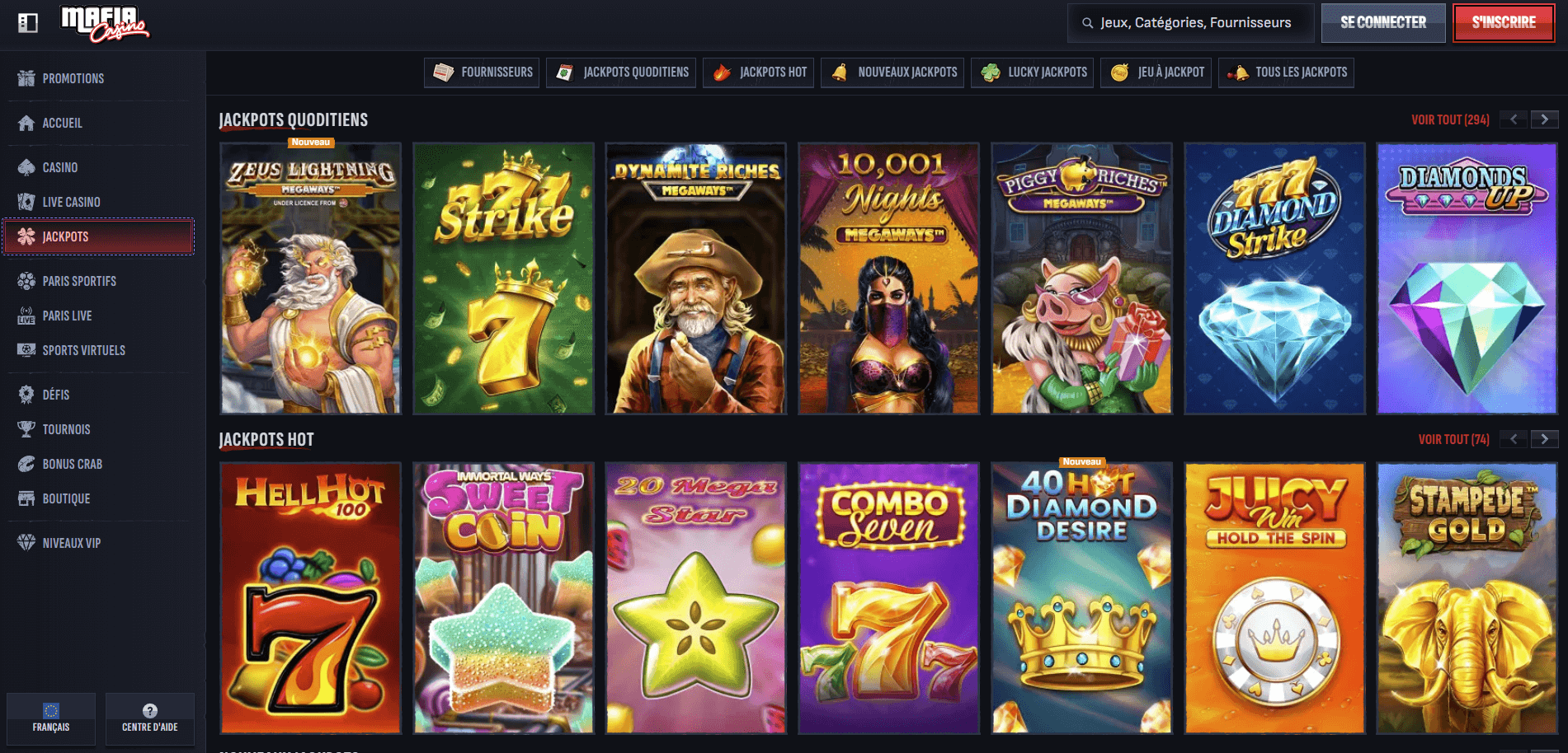 Mafia Casino Jeux de jackpot