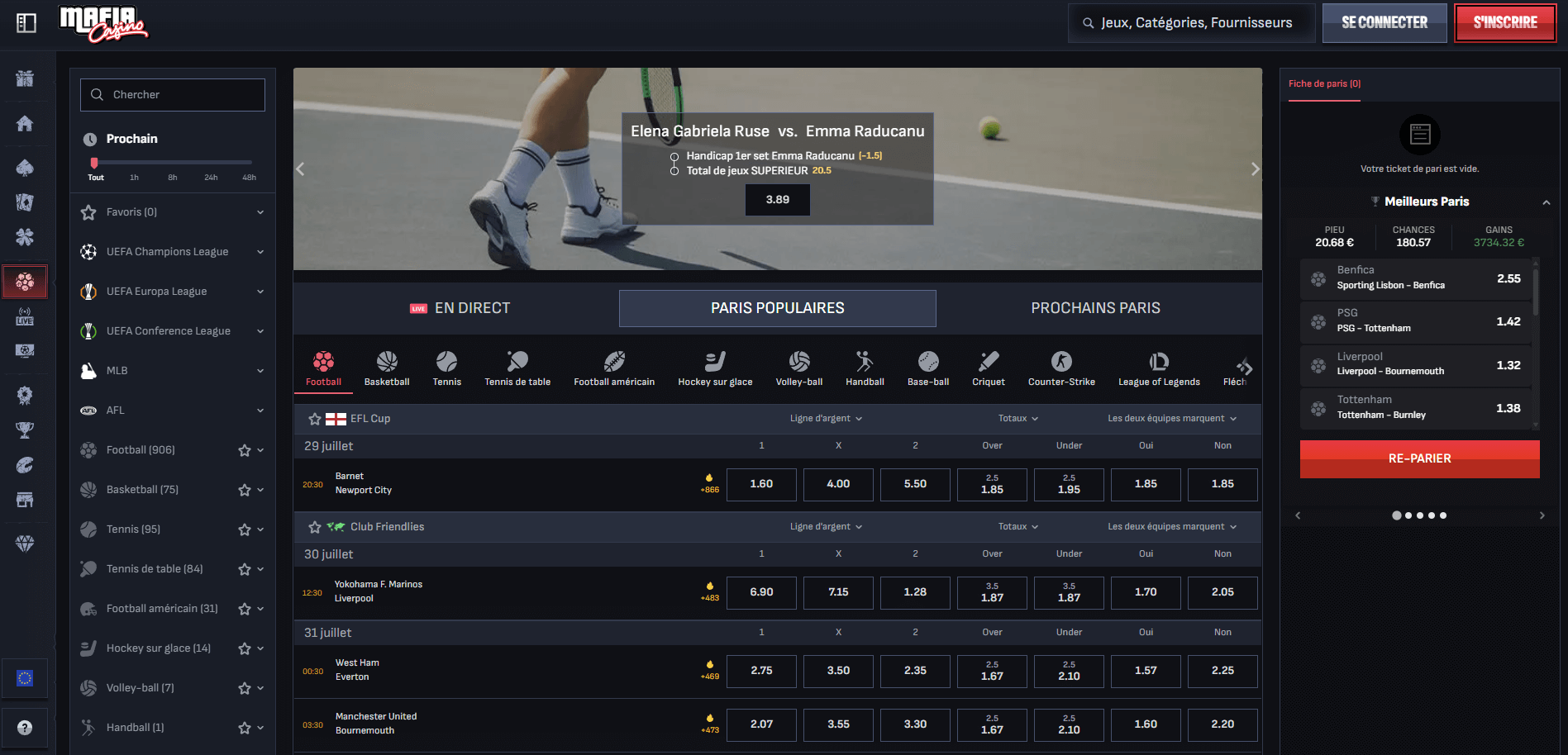 Mafia Casino Paris sportifs