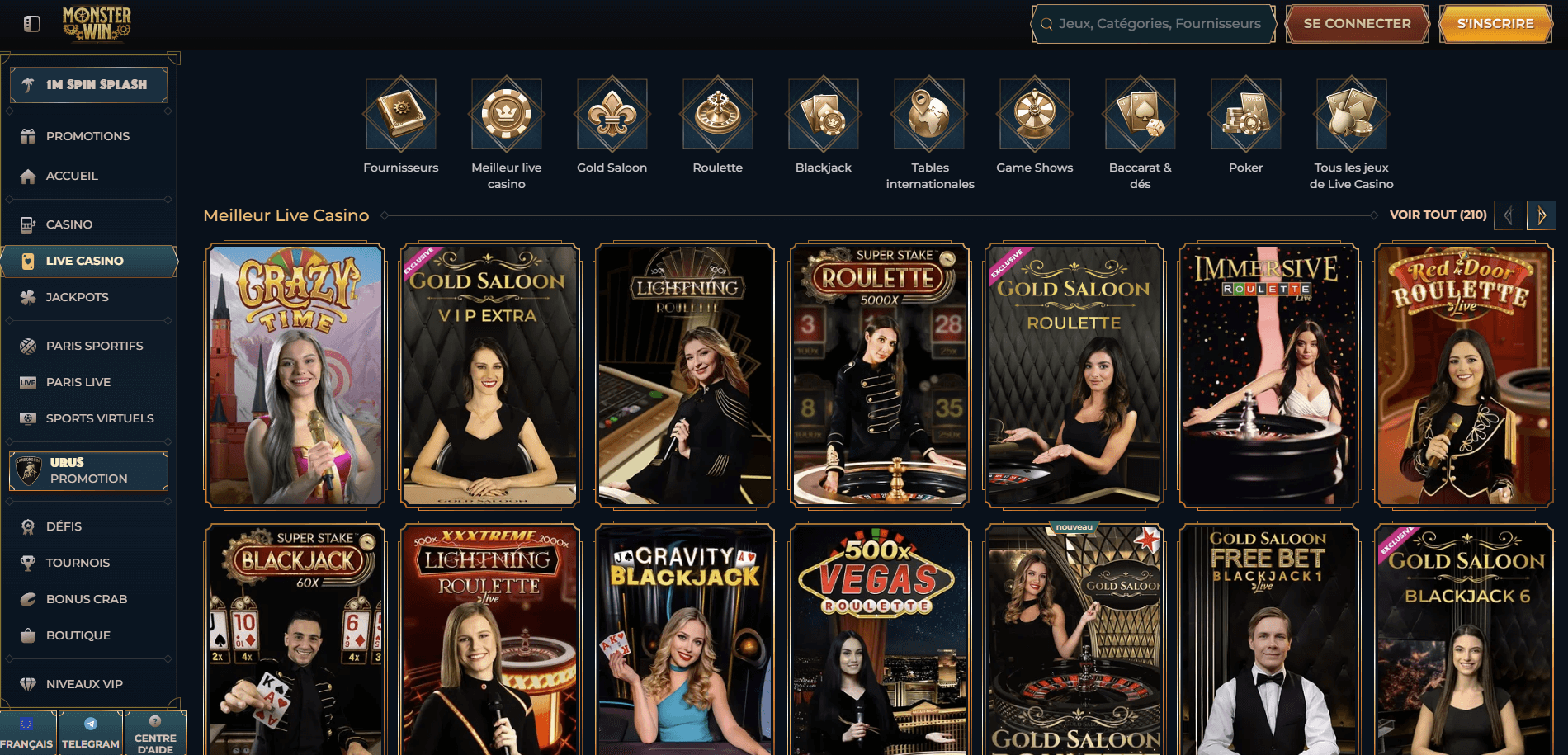 MonsterWin Casino en Direct