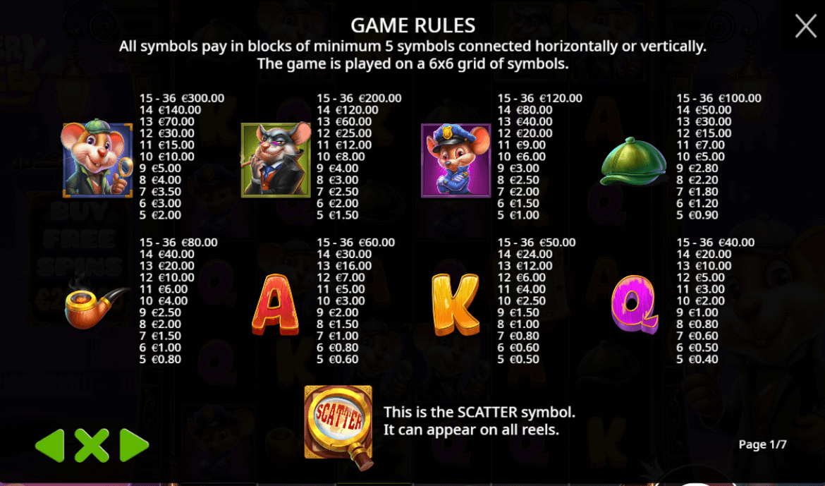 Mystery Mice Symboles