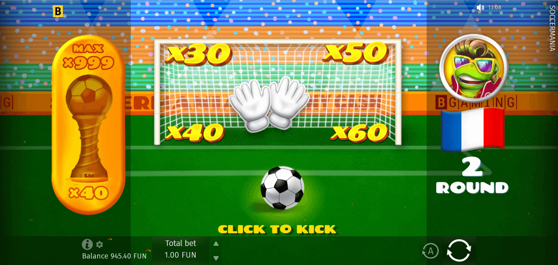 Soccermania Bonus Game