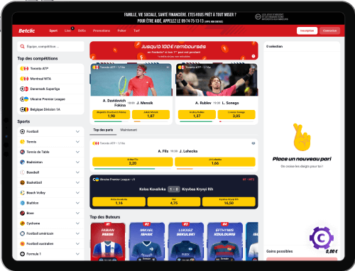 Betclic Casino jeux
