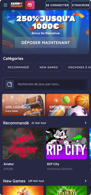 CasinoPeaches mobile