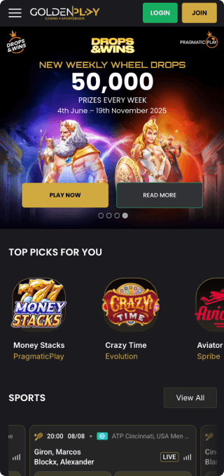 GoldenPlay Casino mobile