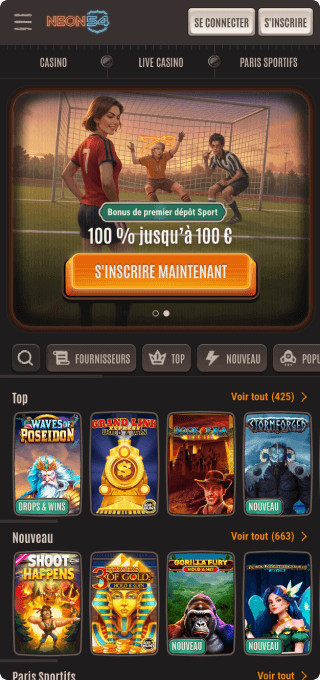 Neon54 Casino mobile