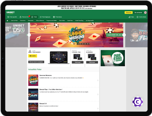 Unibet Casino jeux