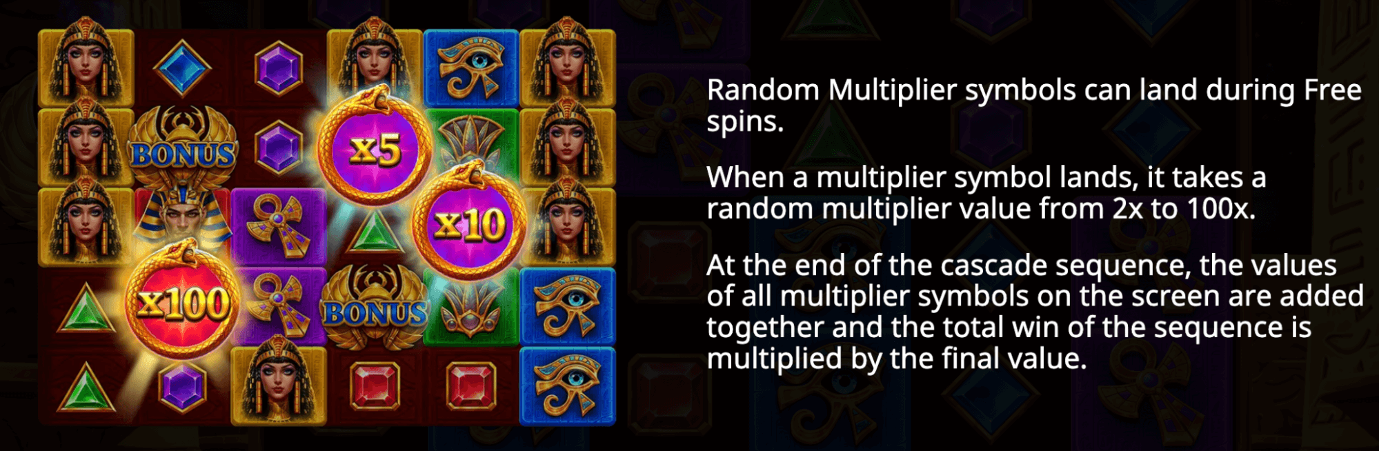 Ra's Relics Bonanza Random Multiplier Symbols