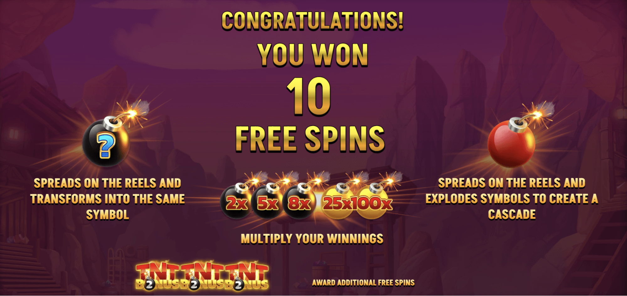 TNT Bonanza 2 Free Spins