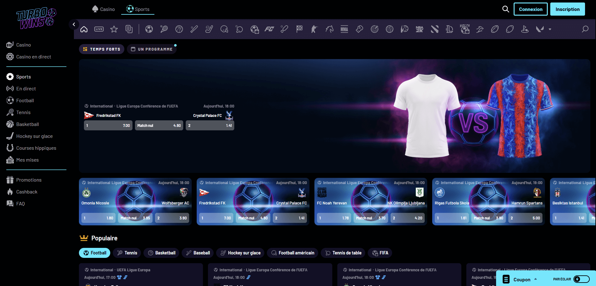 Turbowins Casino Paris Sportifs