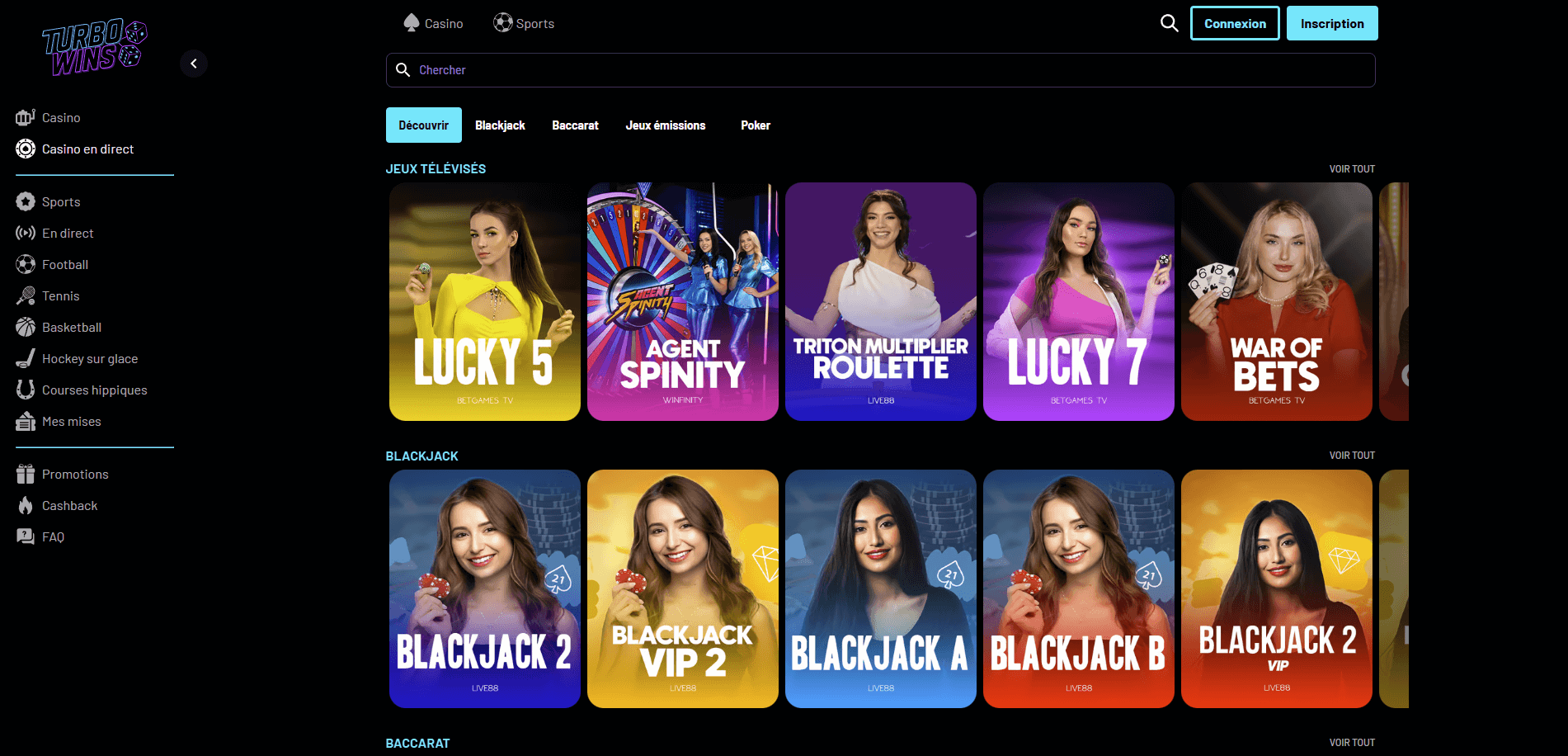 Turbowins Casino en Direct