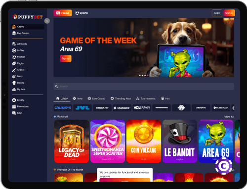 PuppyBet Casino jeux