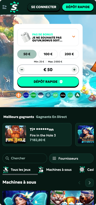 SagaSpins Casino mobile