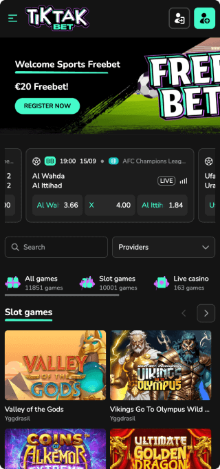 Tiktakbet Casino mobile