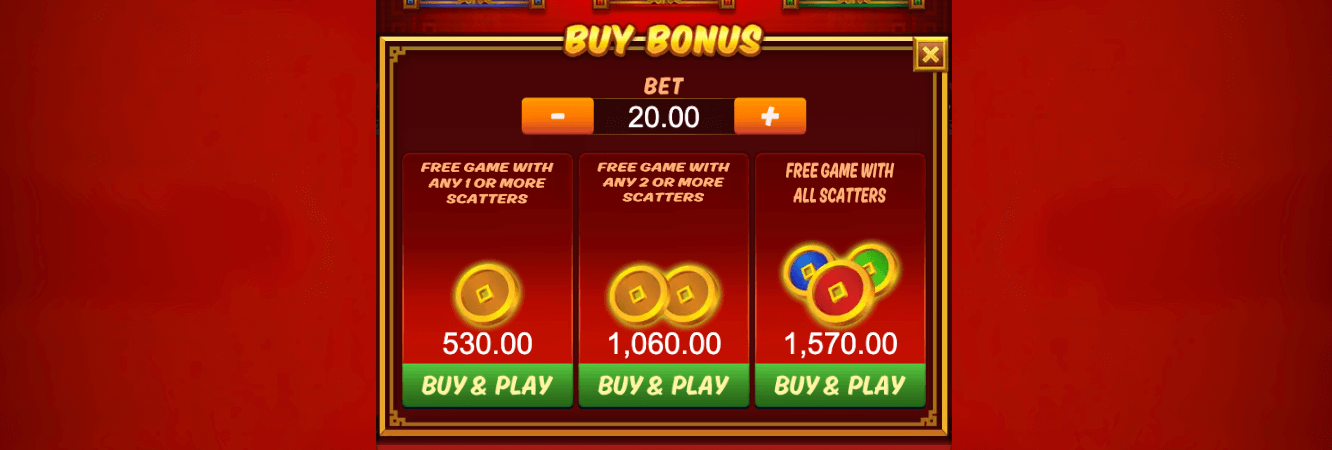 3 Coin Treasures Bonus