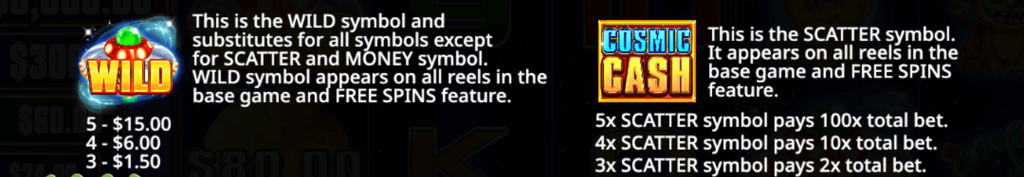 Cosmic Catch Bonus Symboles