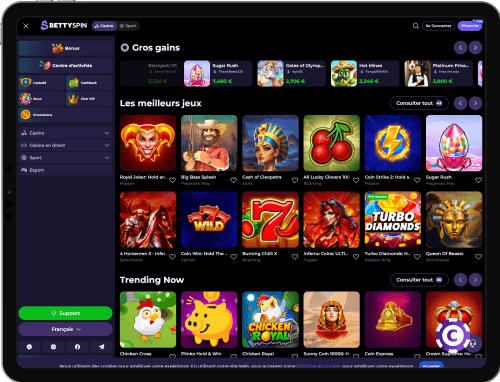Bettyspin Casino jeux