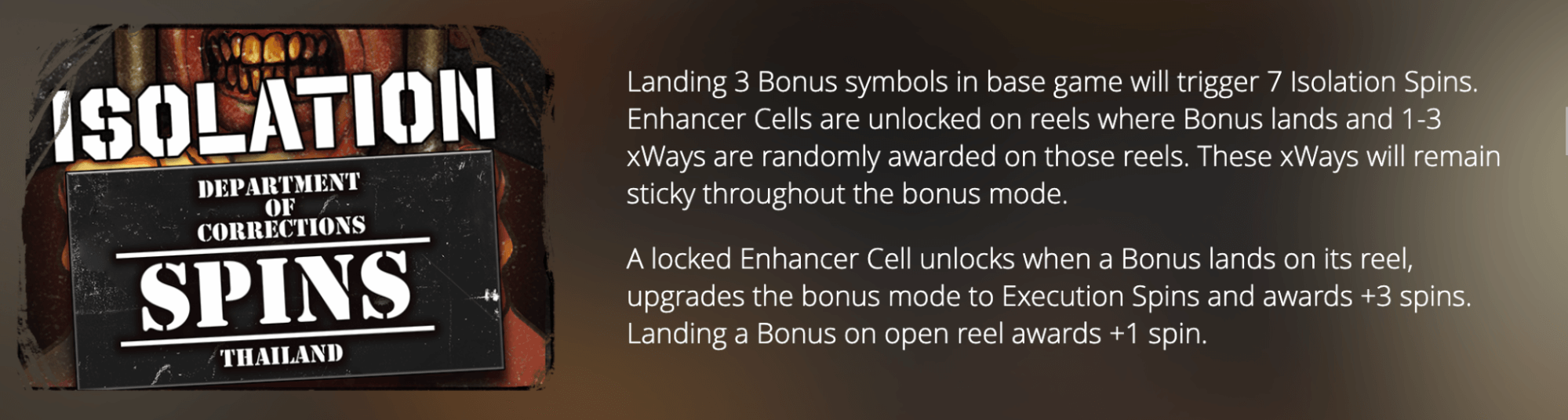 Bangkok Hilton Isolation Spins