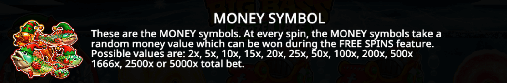 Big Bass Christmas Frozen Lake Money Symbols