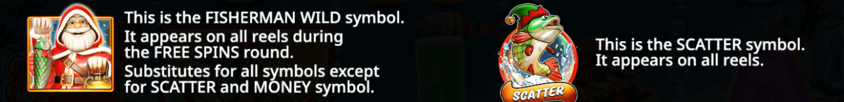 Big Bass Christmas Frozen Lake Symboles